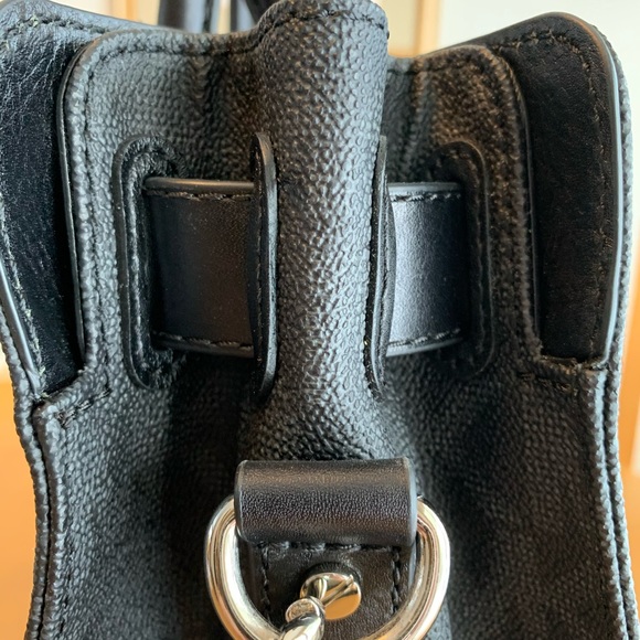 COPY - Michael Kors Large Hamilton MK Logo Tote Bag Purse Black 🖤🖤🖤 Silver Hard… - Picture 15 of 16